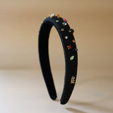 Slender Headband Black Rainbow 