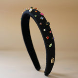 Slender Headband Black Rainbow 