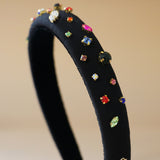 Slender Headband Black Rainbow 