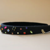 Slender Headband Black Rainbow 