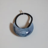 Marble Blue Stone Hair Pony
