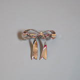 Metal Silver Ribbon Barrette