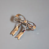Metal Silver Ribbon Barrette
