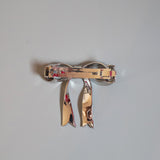 Metal Silver Ribbon Barrette