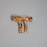Metal Gold Ribbon Barrette
