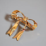 Metal Gold Ribbon Barrette