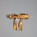 Metal Gold Ribbon Barrette