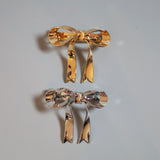 Metal Silver Ribbon Barrette