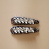 Hair Pin Navy Silver