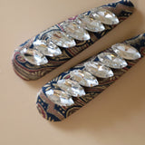 Hair Pin Navy Silver
