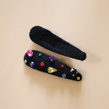 Hair Pin Black Rainbow (Silver-type)