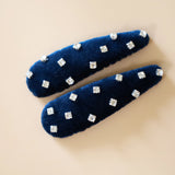 Hair Pin Velour Navy Silver Studs