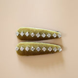 Hair Pin Velour Gold Center Studs