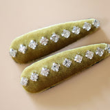 Hair Pin Velour Gold Center Studs