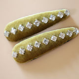 Hair Pin Velour Gold Center Studs