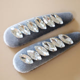 Hair Pin Velour Silver Grey