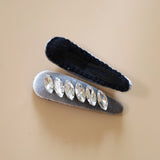 Hair Pin Velour Silver Grey
