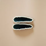 Hair Pin Velour Green Pearl