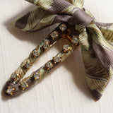 Ribbon Hair Clip Pale Beige