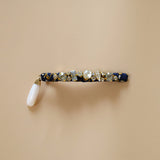 Straight Hair Clip Navy Gold