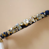 Straight Hair Clip Navy Gold