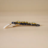 Straight Hair Clip Navy Gold