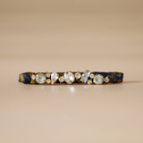 Straight Hair Clip Gold Navy