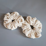 Off Beige Pile Scrunchie