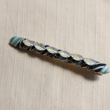 Straight Hair Clip Blue Studs