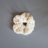 Shiny Milkey White Scrunchie