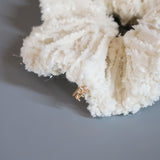 Shiny Milkey White Scrunchie