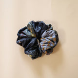 Patchwork Scrunchie Black Grey