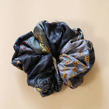 Patchwork Scrunchie Black Grey