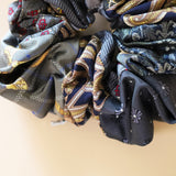 Patchwork Scrunchie Black Grey