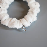 White Pile Mini Scrunchie