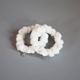 White Pile Mini Scrunchie