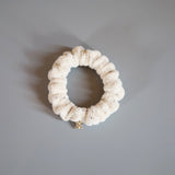 Off Beige Pile Mini Scrunchie