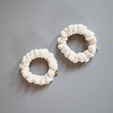 Off Beige Pile Mini Scrunchie