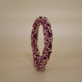 Organdy Frills Headband Purple