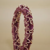 Organdy Frills Headband Purple