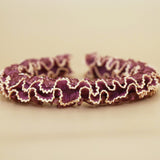 Organdy Frills Headband Purple