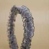 Organdy Frills Headband Grey Silver