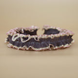 Organdy Frills Headband Pink Grey