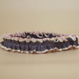 Organdy Frills Headband Pink Grey
