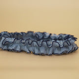 Organdy Frills Headband Blue