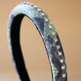 Slender Headband Blue Mix SIlver