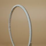 Tight Headband Off White Satin