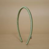 Tight Headband Green Satin