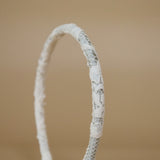 Tight Headband White Satin Lace