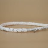Tight Headband White Satin Lace